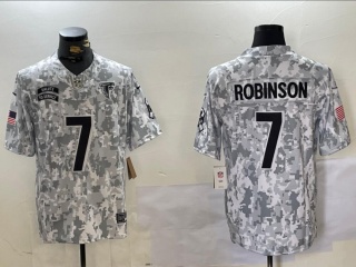 Atlanta Falcons #7 Bijan Robinson 2024 Salute to Service Limited Jersey Arctic Camo