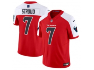 Houston Texans #7 C.J. Stroud with White Shoulders Jersey Red