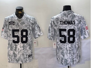 Kansas City Chiefs #58 Derrick D.Thomas 2024 Salute to Service Limited Jersey Arctic Camo