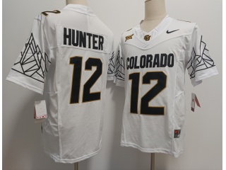 Colorado Buffaloes #12 Travis Hunter 2024 F.U.S.E Limited Jersey White with Black Number