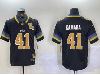 Nola x New Orleans Saints #41 Alvin Kamara F.U.S.E Limited Jersey Black