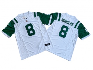 New York Jets #8 Aaron Rodgers Classic Alternate Vapor F.U.S.E. Limited Jersey White