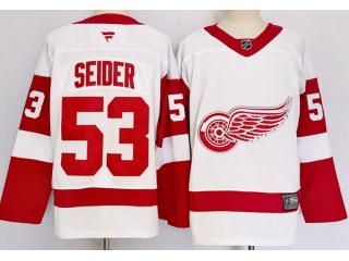 Fanatics Detroit Red Wings #53 Moritz Seider Jersey White