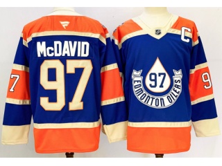 Fanatics Edmonton Oilers #97 Connor McDavid 2023 Heritage Classic Jersey Blue