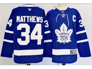 Fanatics Toronto Maple Leafs #34 Auston Matthews with C Patch Jersey Blue