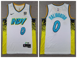 Indiana Pacers #0 Tyrese Haliburton 2024-25 City Jersey White