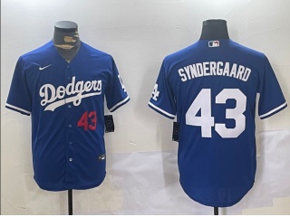 Los Angeles Dodgers #43 Noah Syndergaard Players Limited Jersey Blue