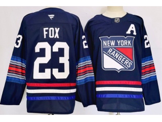 Fanatics New York Rangers #23 Adam Fox 2024 Alternate Jersey Navy Blue