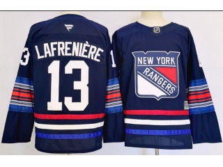 Fanatics New York Rangers #13 Alexis Lafreniere 2024 Alternate Jersey Navy Blue