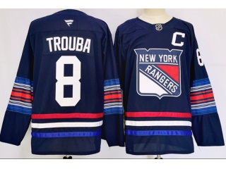 Fanatics New York Rangers #8 Jacob Trouba 2024 Alternate Jersey Navy Blue