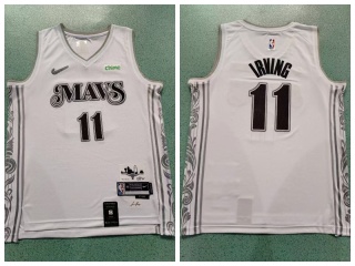 Dallas Mavericks #11 Kyrie Irving 2024-25 City Jersey White