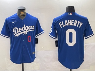 Los Angeles Dodgers #0 Jack Flaherty Players Limited Jersey Blue