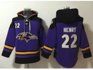 Baltimore Ravens #22 Derrick Henry Hoodie Purple