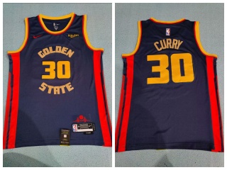 Golden State Warriors #30 Stephen Curry 2024-25 City Jersey Navy Blue