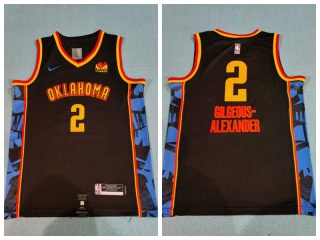 Oklahoma City Thunder #2 Gilgeous-Alexander 2024-25 City Jersey Black