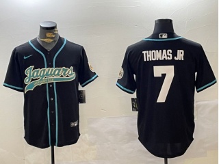 Jacksonville Jaguars #7 Brian Thomas Jr. Baseball Jersey Black